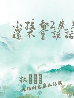 小孩都2岁半了还不会说话