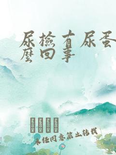 尿检有尿蛋白怎么回事