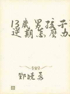 13岁男孩子叛逆期怎么办