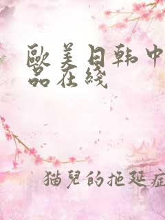 欧美日韩中文精品在线