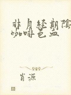 非月经期阴道流咖啡色血