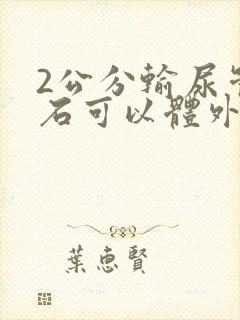 2公分输尿管结石可以体外碎石吗