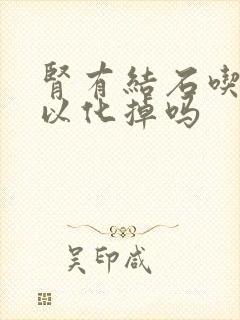 肾有结石吃药可以化掉吗