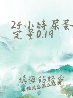 24小时尿蛋白定量0.19