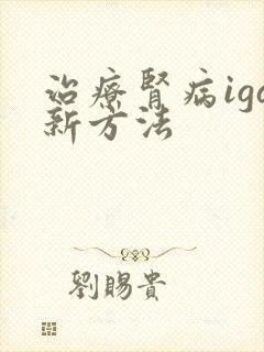 治疗肾病iga新方法