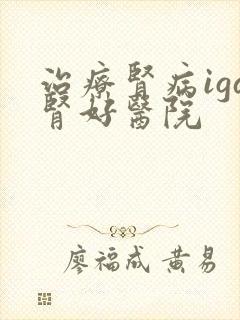 治疗肾病iga肾好医院