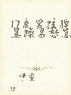 17岁男孩脾气暴躁易怒怎么办