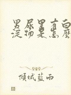 男尿里有白色沉淀物是怎么回事