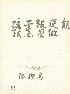 孩子叛逆期父母该怎么做