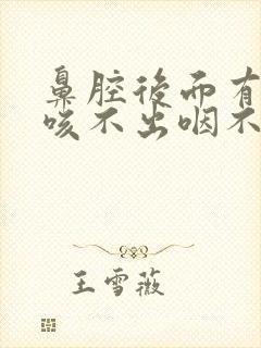 鼻腔后面有粘液咳不出咽不下