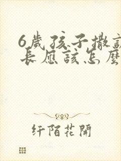 6岁孩子撒谎家长应该怎么教育