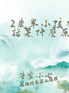 2岁半小孩不说话是什么原因