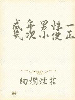 成年男性一天上几次小便正常