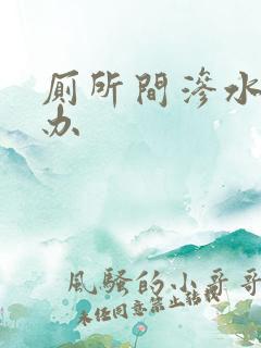 厕所间渗水怎么办