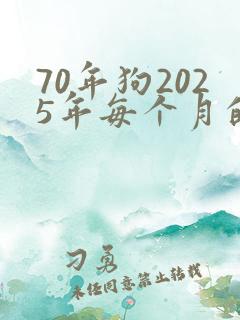 70年狗2025年每个月的运气