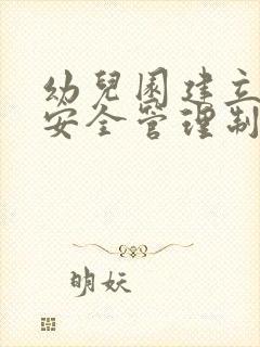 幼儿园建立健全安全管理制度