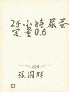 24小时尿蛋白定量0.6