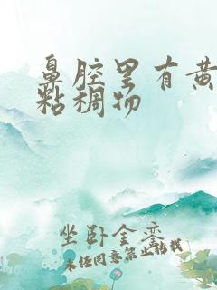 鼻腔里有黄色的粘稠物