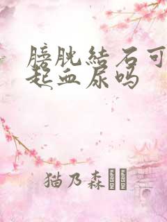 膀胱结石可以引起血尿吗