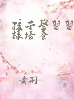 孩子学习习惯怎样培养