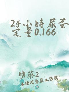 24小时尿蛋白定量0.166