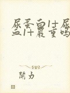 尿蛋白1+尿隐血1+严重吗