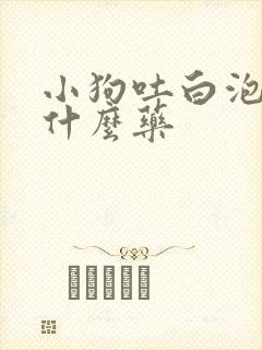 小狗吐白泡泡吃什么药