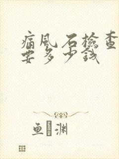 痛风石检查费用要多少钱