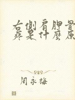 右侧肩胛骨里面疼是什么原因