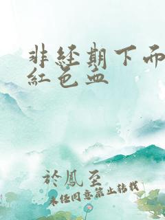 非经期下面流鲜红色血