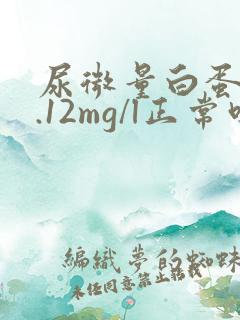 尿微量白蛋白0.12mg/l正常吗