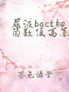 尿液bact细菌数值高怎么回事