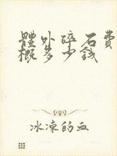 体外碎石费用大概多少钱