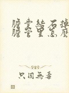 胆囊结石掉到总胆管里怎么治