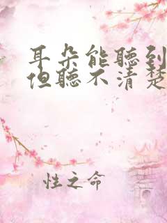 耳朵能听到声音但听不清楚