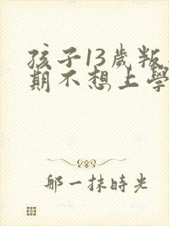 孩子13岁叛逆期不想上学咋办