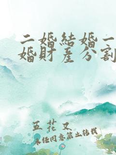 二婚结婚一年离婚财产分割