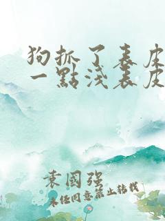 狗抓了表皮破了一点浅表皮