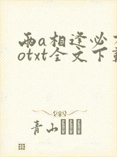 两a相逢必有一otxt全文下载