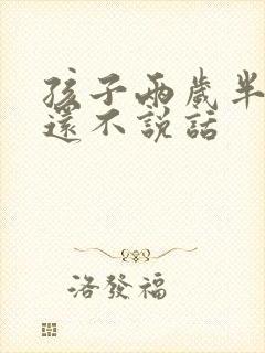 孩子两岁半了都还不说话