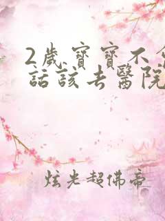 2岁宝宝不会说话该去医院看什么科