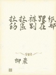 拉拉裤跟纸尿裤的区别在哪