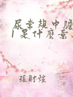 尿常规中胆红素1 是什么意思