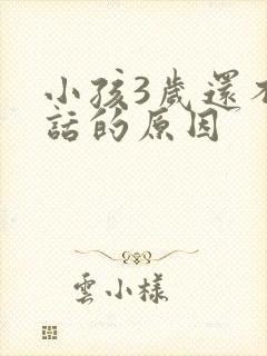 小孩3岁还不说话的原因