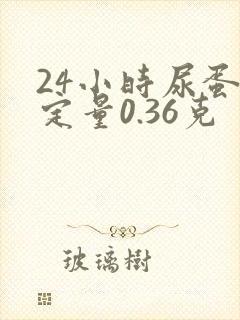 24小时尿蛋白定量0.36克