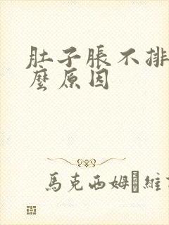 肚子胀不排便什么原因