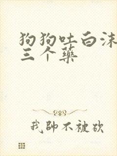 狗狗吐白沫最怕三个药