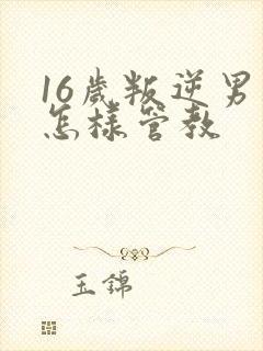 16岁叛逆男孩怎样管教