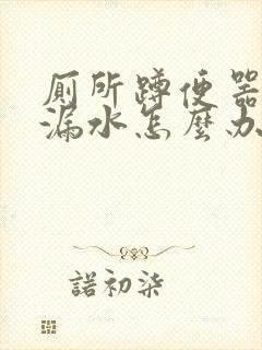 厕所蹲便器周围漏水怎么办