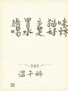 肠胃炎猫咪开始喝水是好转吗